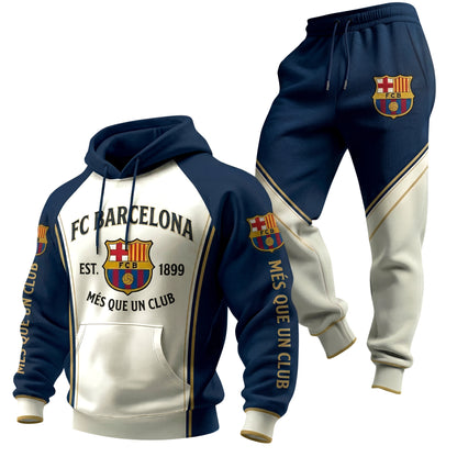 Barca EST. 1899 All Over Printed Hoodie And Sweatpants Set