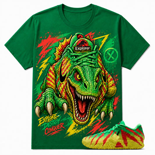 EXPLORE DESTROY CONQUER Shirt To Match JD 3 X JRASIC PAK, JD 3 Matching Shirt