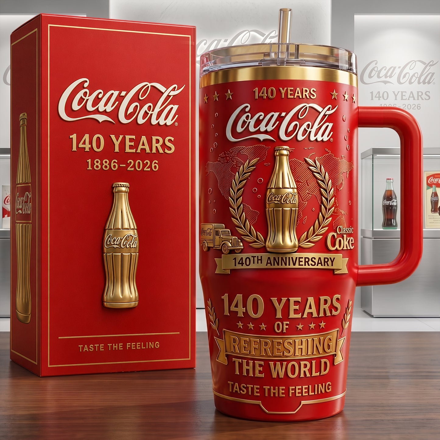 Cola 140th Anniversary Insulated Tumbler 30oz V25, Cola Tumbler 40oz