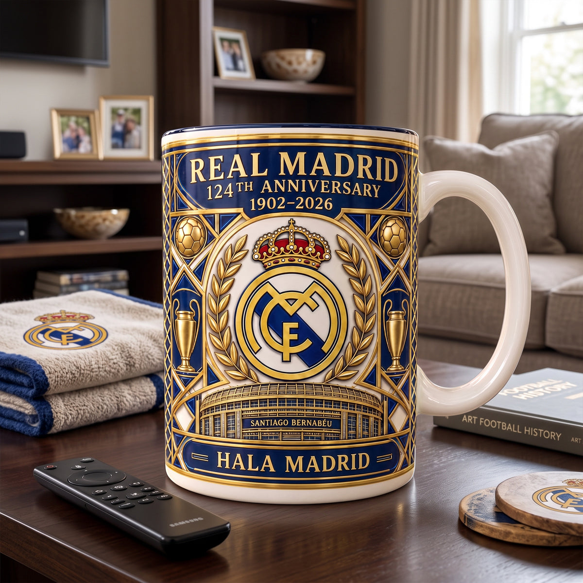 Real 124th Anniversary Accent Mug , Cream Mug Gifts , Holiday Gifts V2