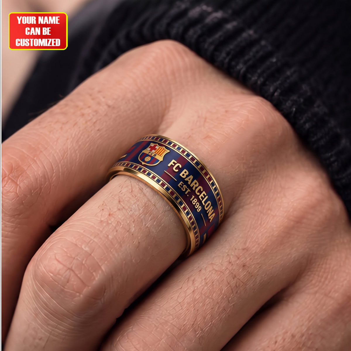 Personalized Barca EST. 1899 Custom Alloy Ring