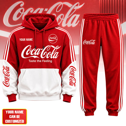 Cola Taste The Feeling All Over Printed Hoodie And Sweatpants Set V5