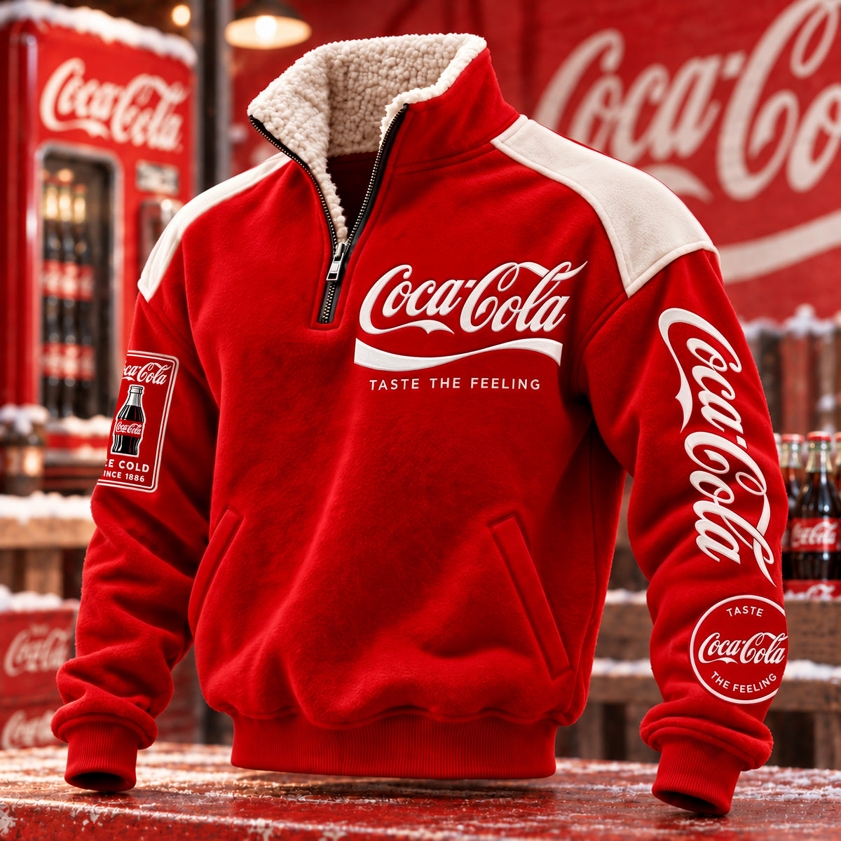 Cola Taste The Feeling Fleece Quarter-Zip Pullover