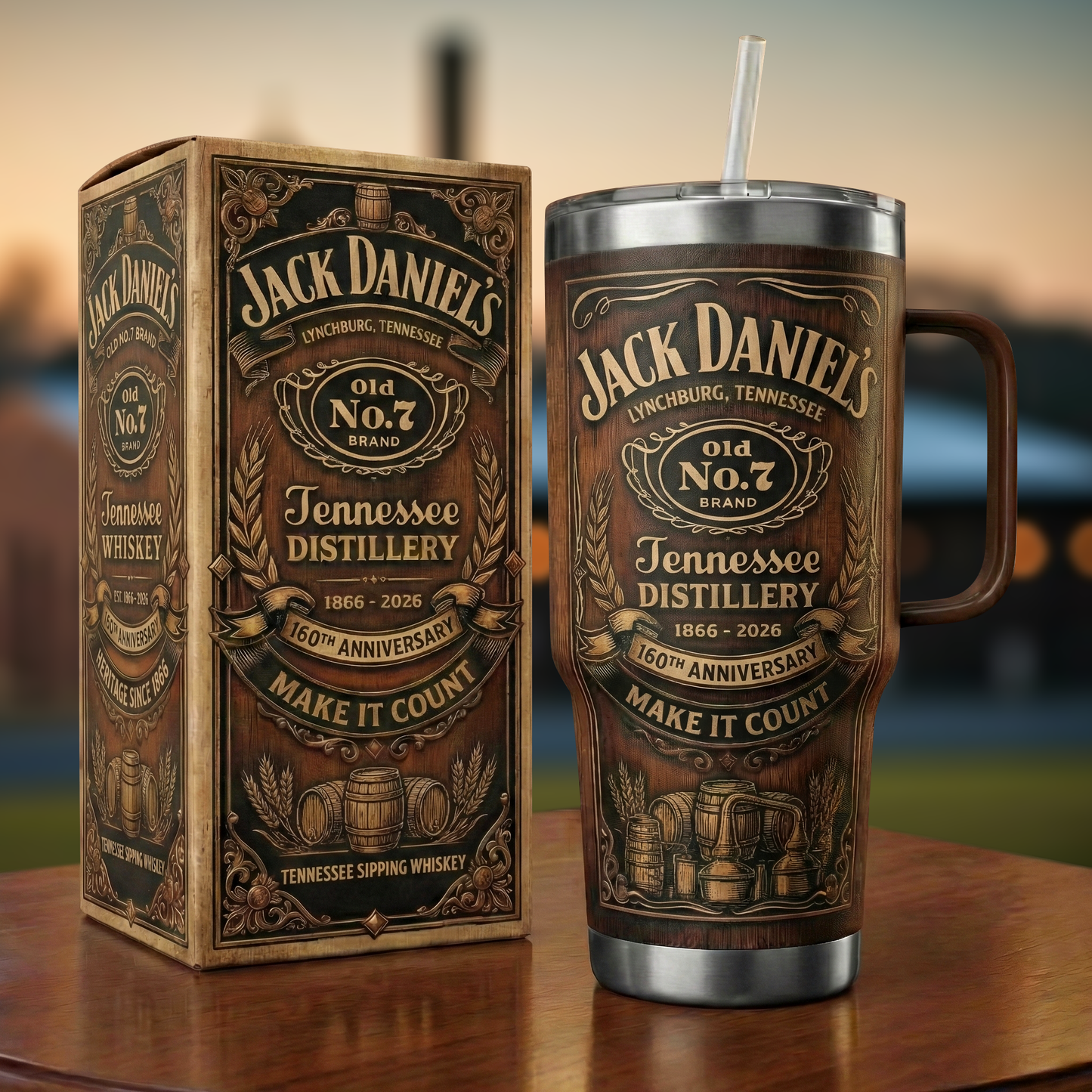 Jack Dani 160TH Anniversary Insulated Tumbler 30oz V5 , Jack Dani Tumbler 40oz