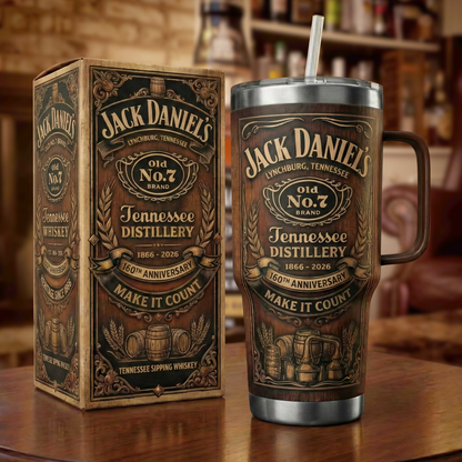 Jack Dani 160TH Anniversary Insulated Tumbler 30oz V5 , Jack Dani Tumbler 40oz