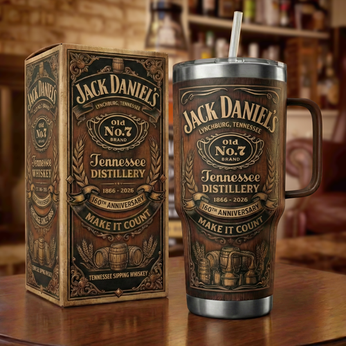 Jack Dani 160TH Anniversary Insulated Tumbler 30oz V5 , Jack Dani Tumbler 40oz