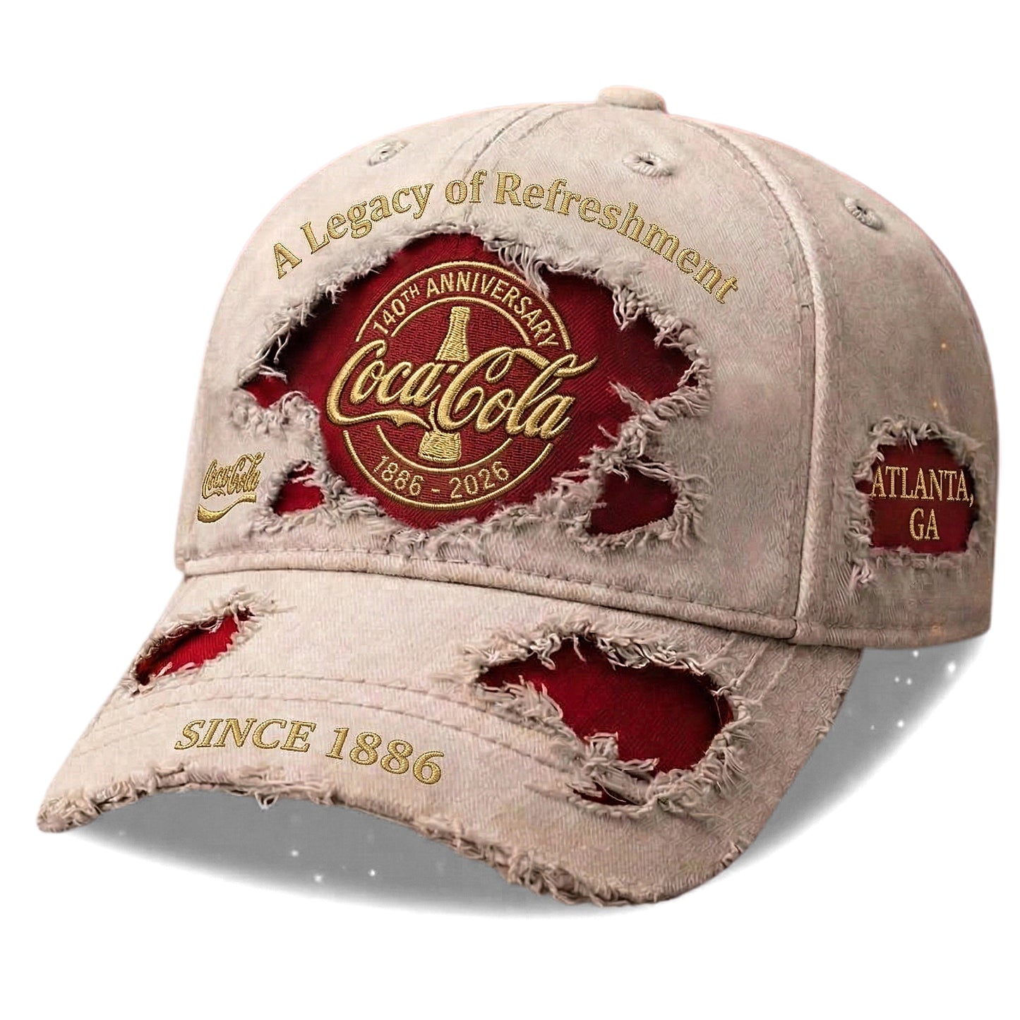 Cola 140TH Anniversary Cap , Cola Luxury Classic Cap