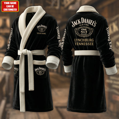 Personalized Jack Dani Old No.7 Brand Fleece Bathrobe