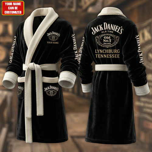 Personalized Jack Dani Old No.7 Brand Fleece Bathrobe