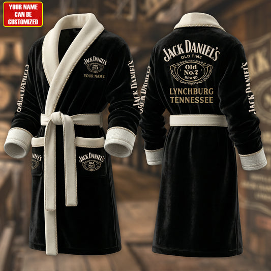 Personalized Jack Dani Old No.7 Brand Fleece Bathrobe