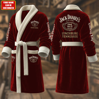 Personalized Jack Dani Old No.7 Brand Fleece Bathrobe