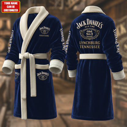 Personalized Jack Dani Old No.7 Brand Fleece Bathrobe
