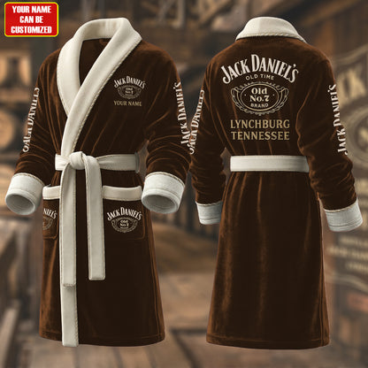 Personalized Jack Dani Old No.7 Brand Fleece Bathrobe