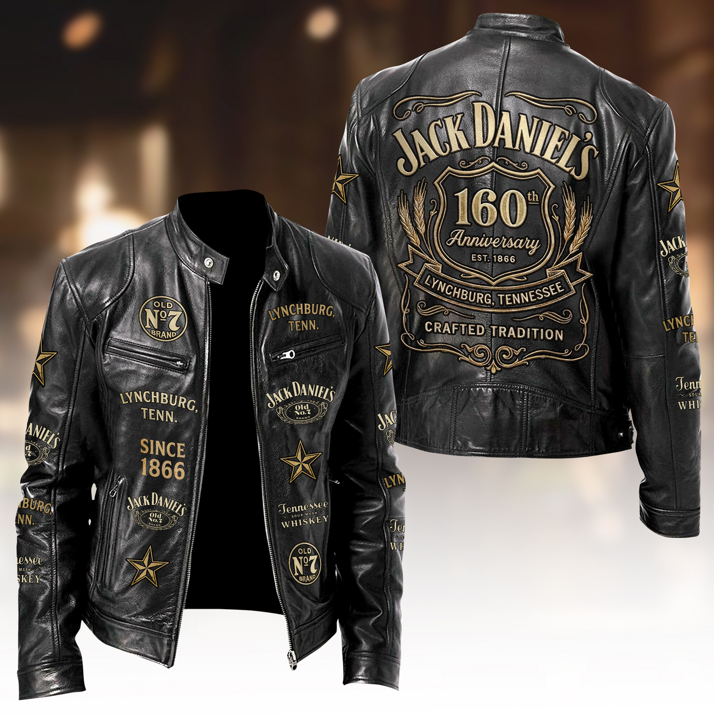 Jack Dani 160th Anniversary Collar Leather Jacket V4