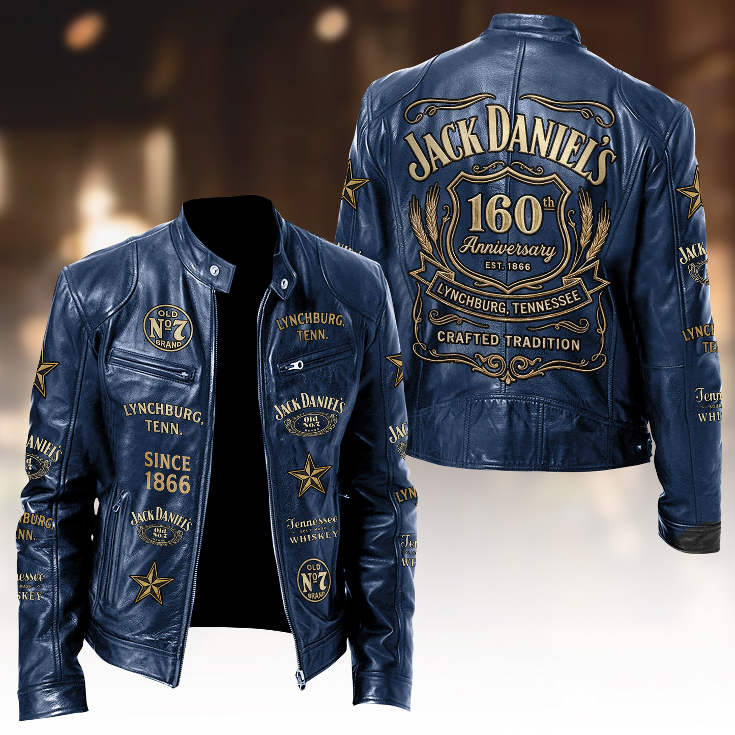 Jack Dani 160th Anniversary Collar Leather Jacket V4