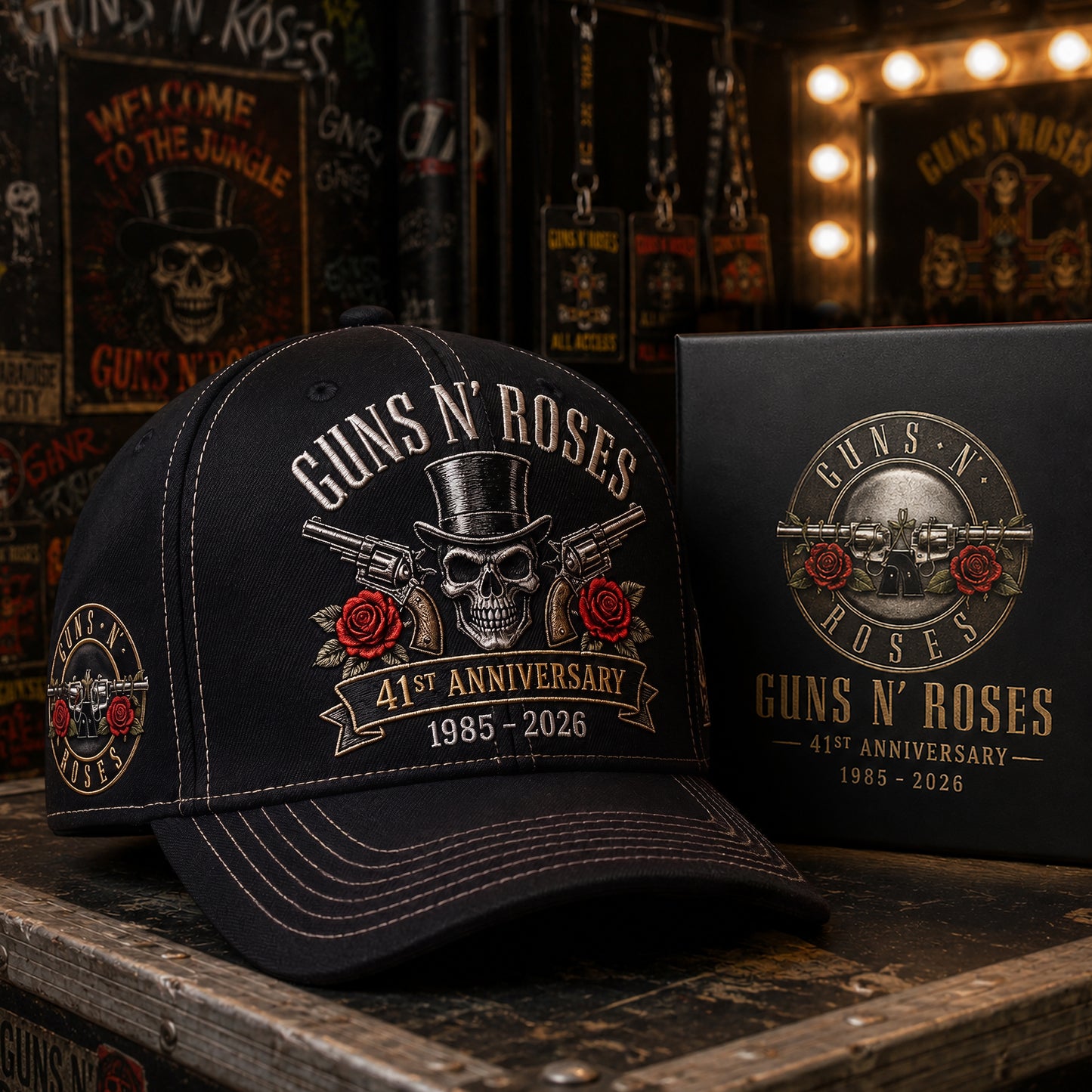 Gns N' Roses 41st Anniversary Cap , Gns N' Roses World Tour 2026 Cap