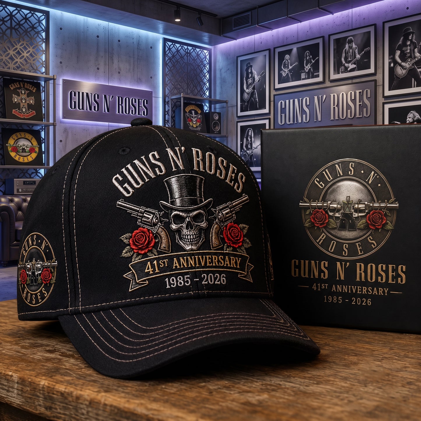 Gns N' Roses 41st Anniversary Cap , Gns N' Roses World Tour 2026 Cap