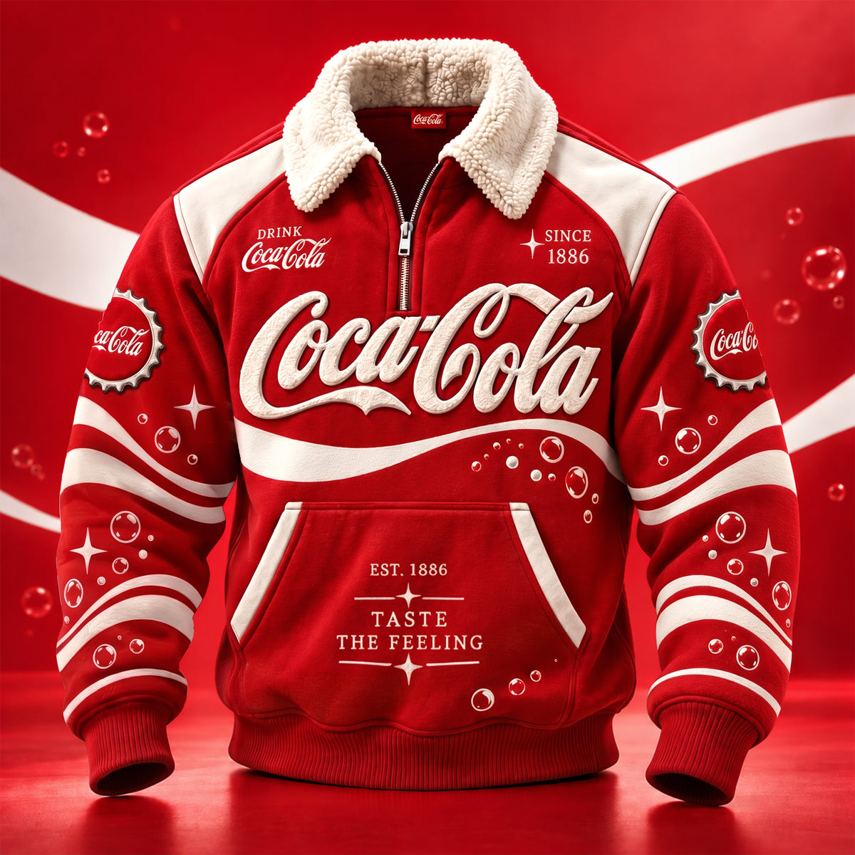 Cola Taste The Feeling Fleece Quarter-Zip Pullover V2