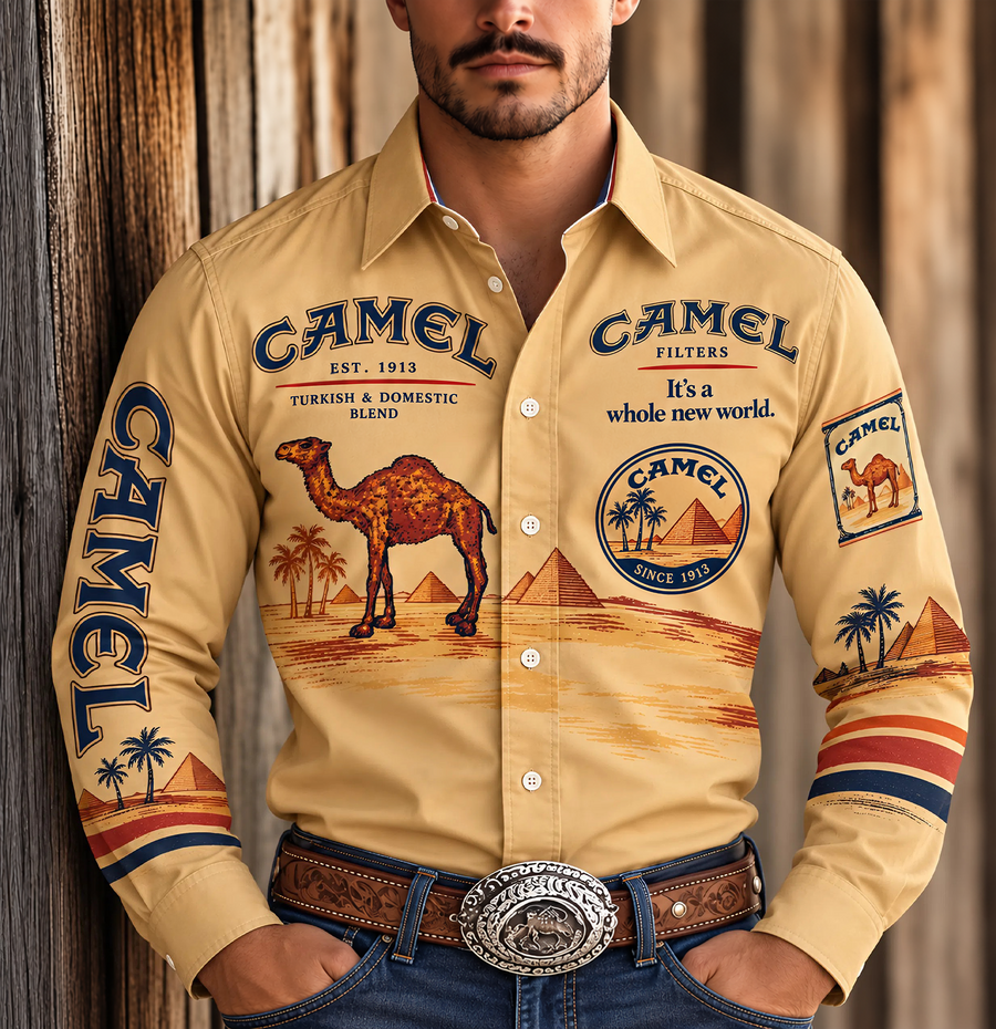 Camel EST. 1913 Vintage Western Button-Up Shirt