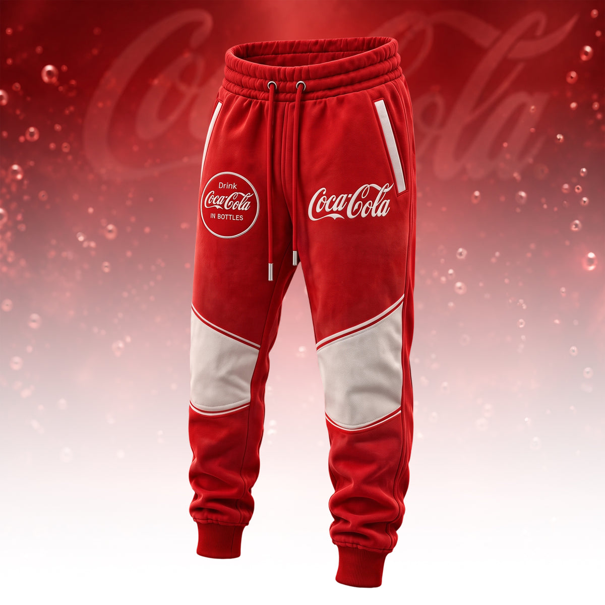 Cola Drinks All Over Printed Zip Hoodie And Sweatpants Set