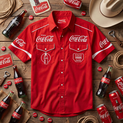 Cola Since 1886 Vintage Western Cowboy Shirt