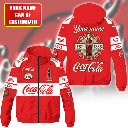 Personalized Cola EST. 1886 Windproof Rush Jacket