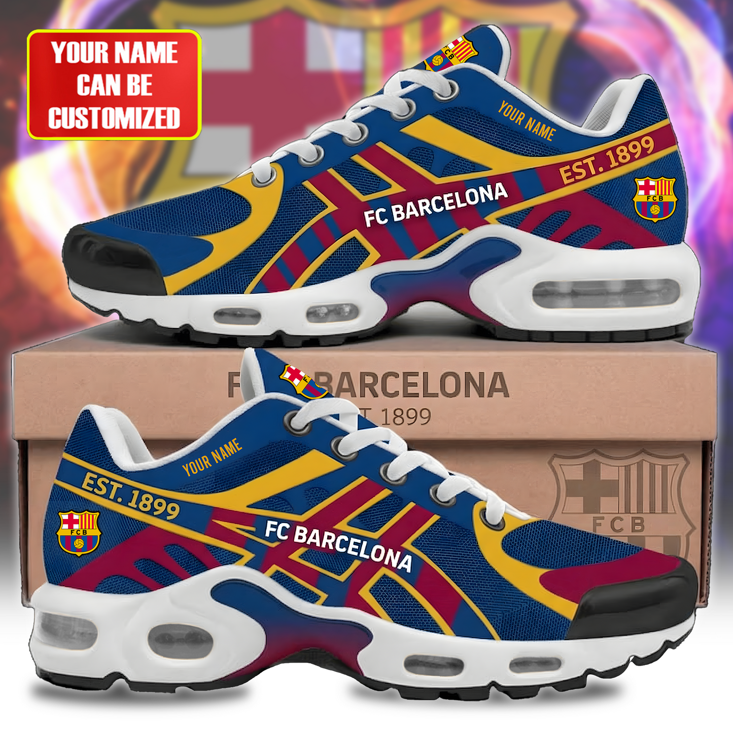 Personalized Barca EST. 1899 Air Cushion Sneaker, Barca Sneaker