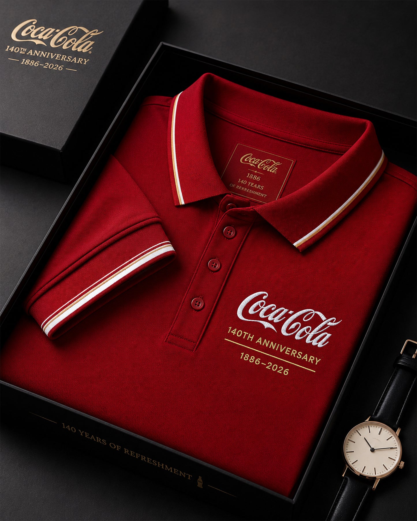 Cola 140th Anniversary Polo V8 , Cola Shirt , Cola 2026 Shirt