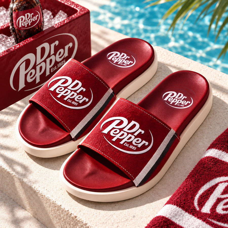 Dr Pepper Custom Leather Sandals