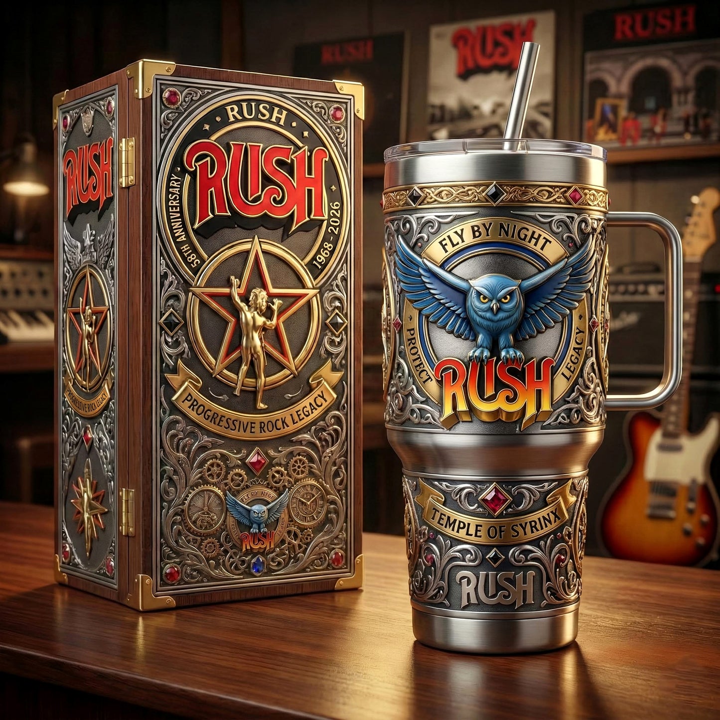 Rush Fly By Night Insulated Tumbler 30oz , Rush Tumbler 40oz