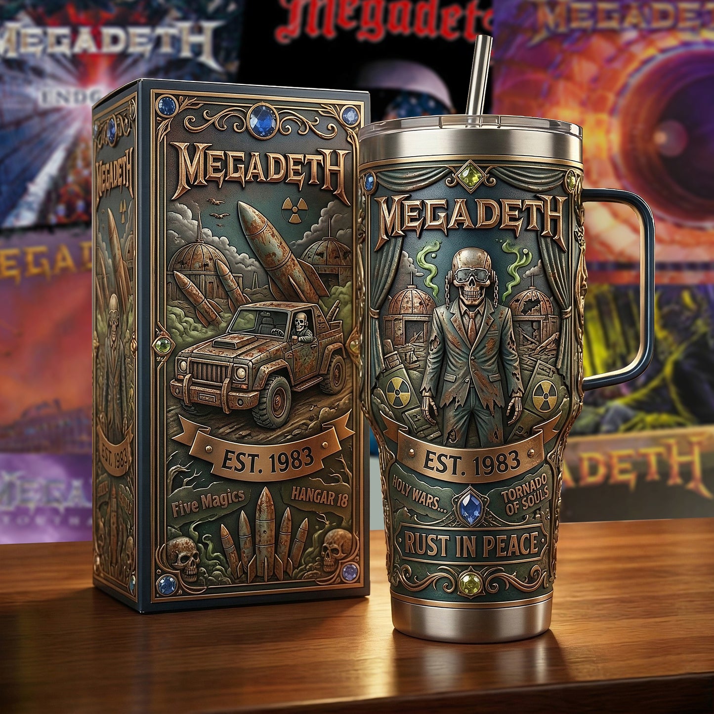 MGD Rust In Peace Insulated Tumbler 30oz , MGD Tumbler 40oz