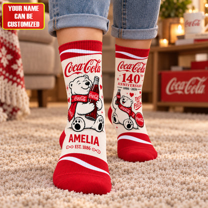 Cola 140th Anniversary Socks – Custom Name Cola Gift
