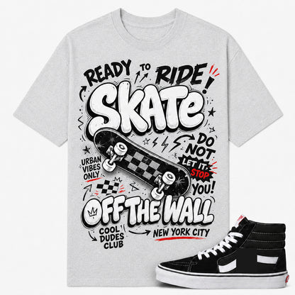 OFF THE WALL Shirt To Match CLASSIC SK8-HI BLACKWHITE, CLASSIC SK8-HI BLACKWHITE Matching Shirt