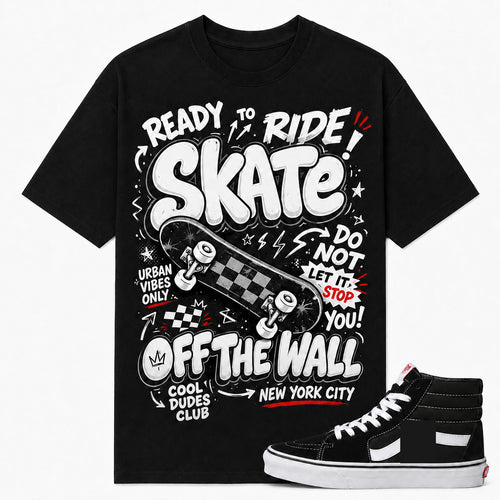 OFF THE WALL Shirt To Match CLASSIC SK8-HI BLACKWHITE, CLASSIC SK8-HI BLACKWHITE Matching Shirt