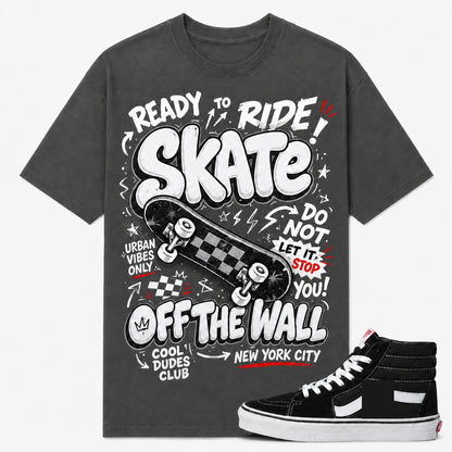 OFF THE WALL Shirt To Match CLASSIC SK8-HI BLACKWHITE, CLASSIC SK8-HI BLACKWHITE Matching Shirt