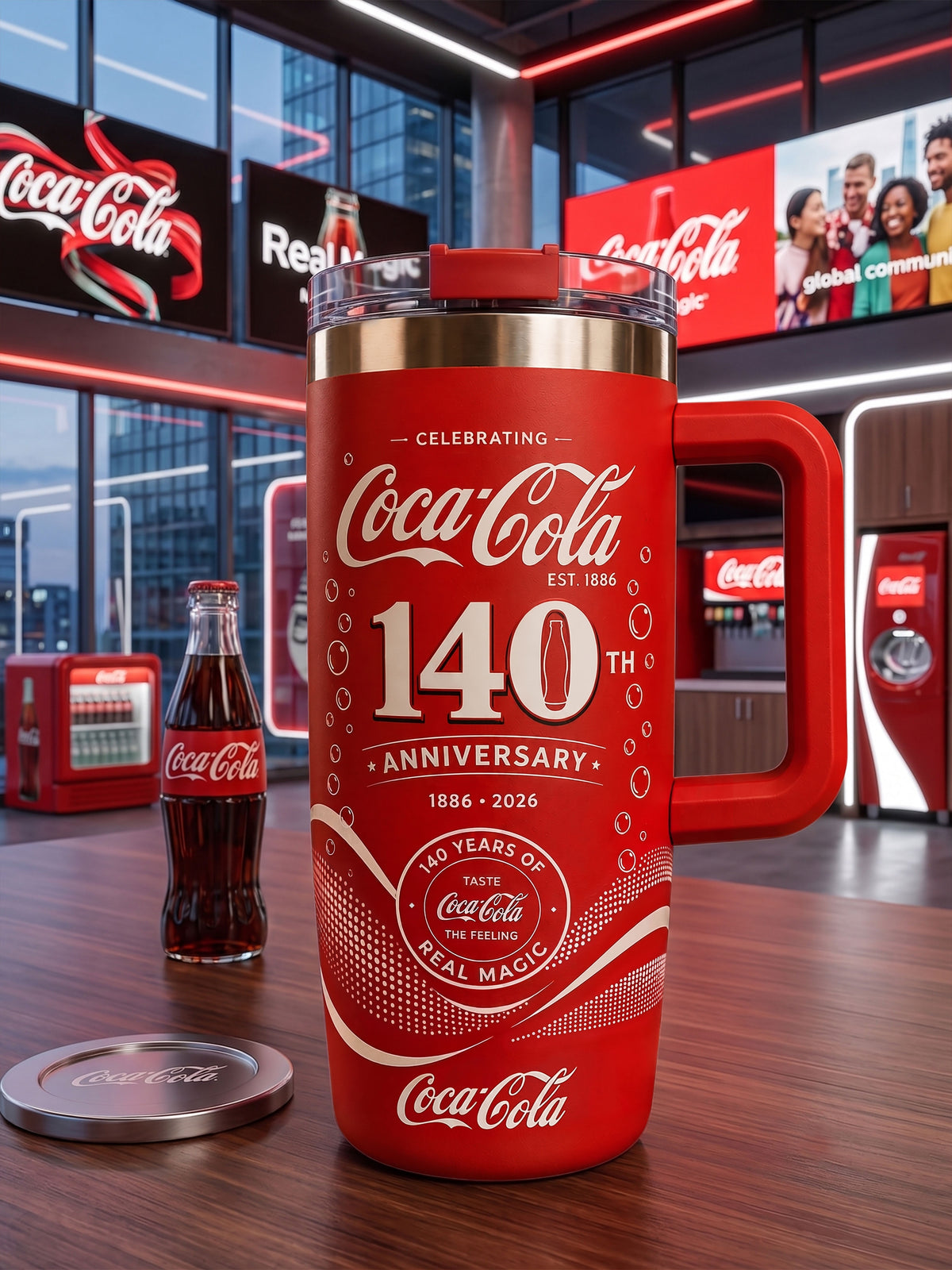 Cola 140th Anniversary Insulated Tumbler 30oz V29, Cola Tumbler 40oz