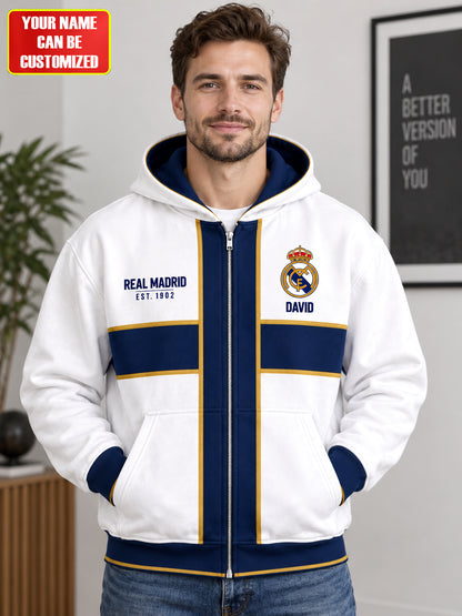 Real C.F. Zip Hoodie , Personalized Real EST. 1902 Zip Hoodie