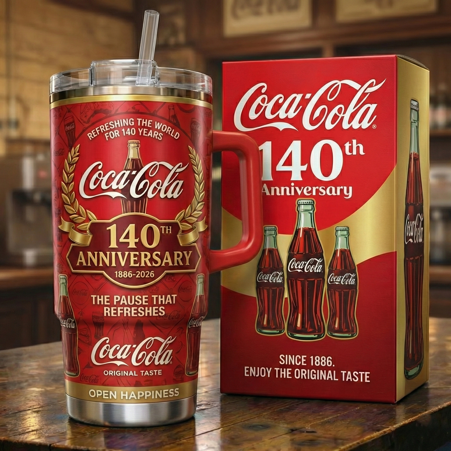 Cola 140TH Anniversary Insulated Tumbler 30oz V2 , Cola Tumbler 40oz