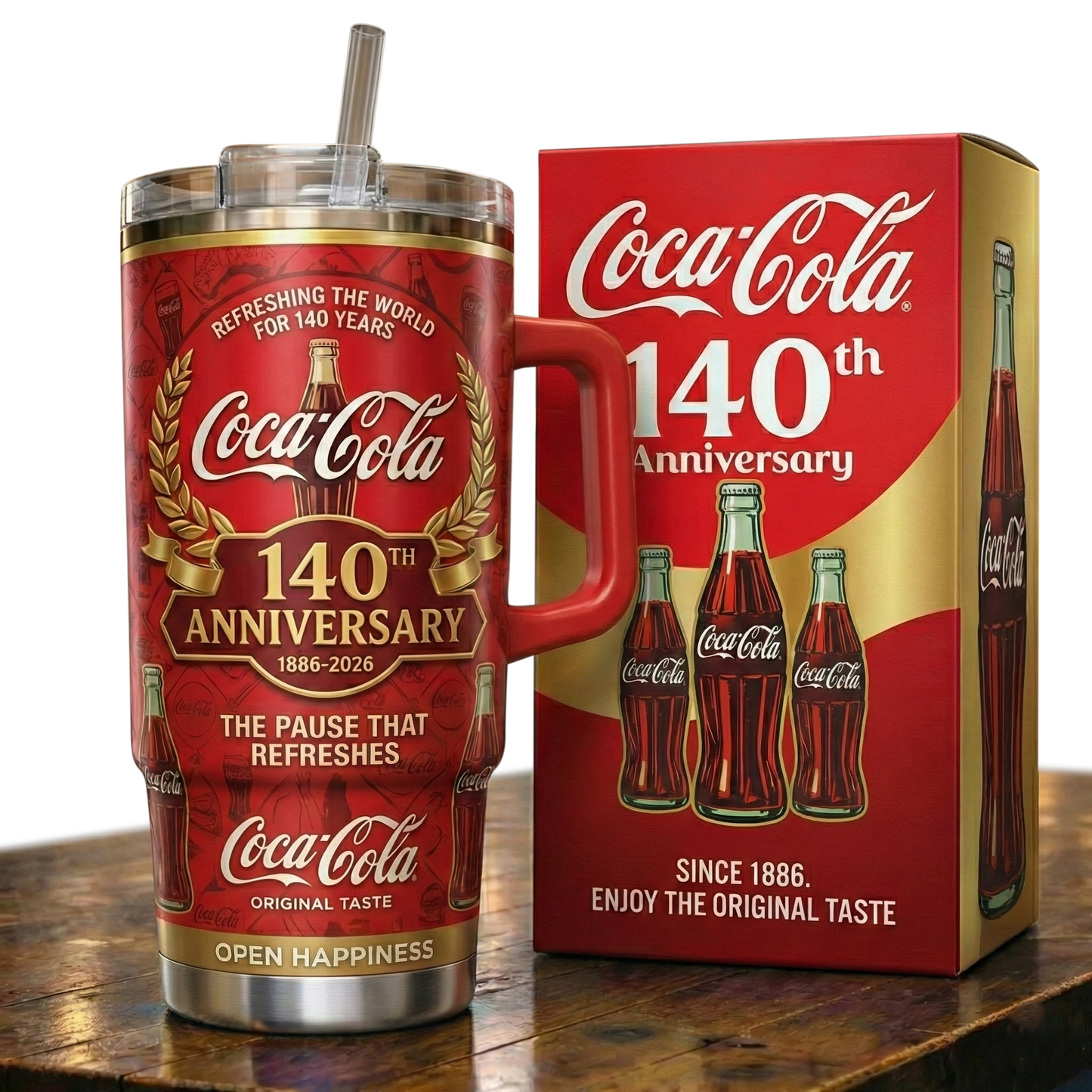 Cola 140TH Anniversary Insulated Tumbler 30oz V2 , Cola Tumbler 40oz