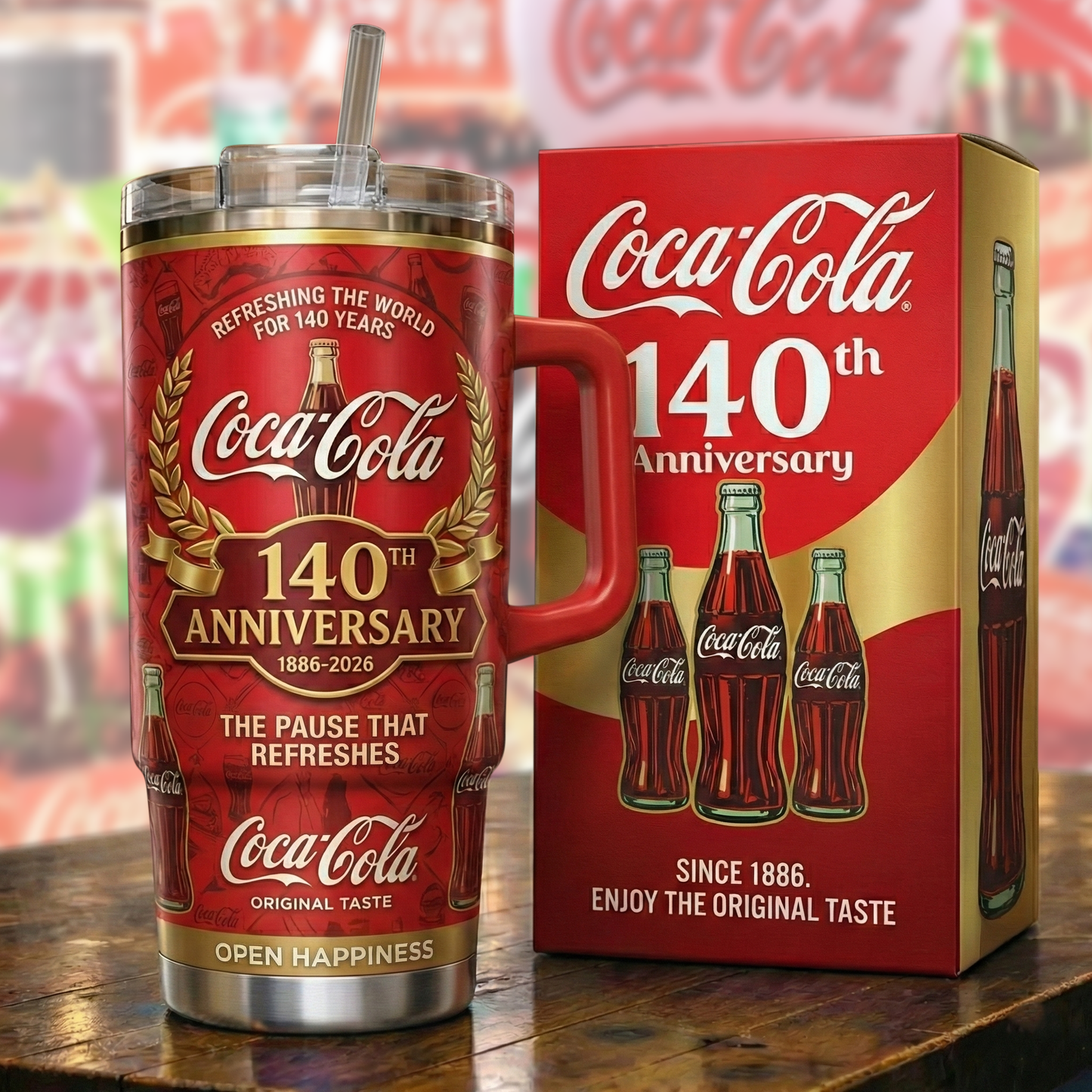 Cola 140TH Anniversary Insulated Tumbler 30oz V2 , Cola Tumbler 40oz