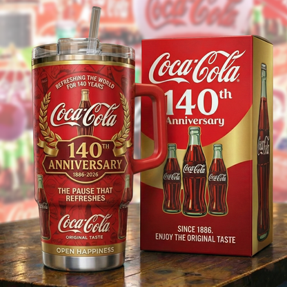Cola 140TH Anniversary Insulated Tumbler 30oz V2 , Cola Tumbler 40oz