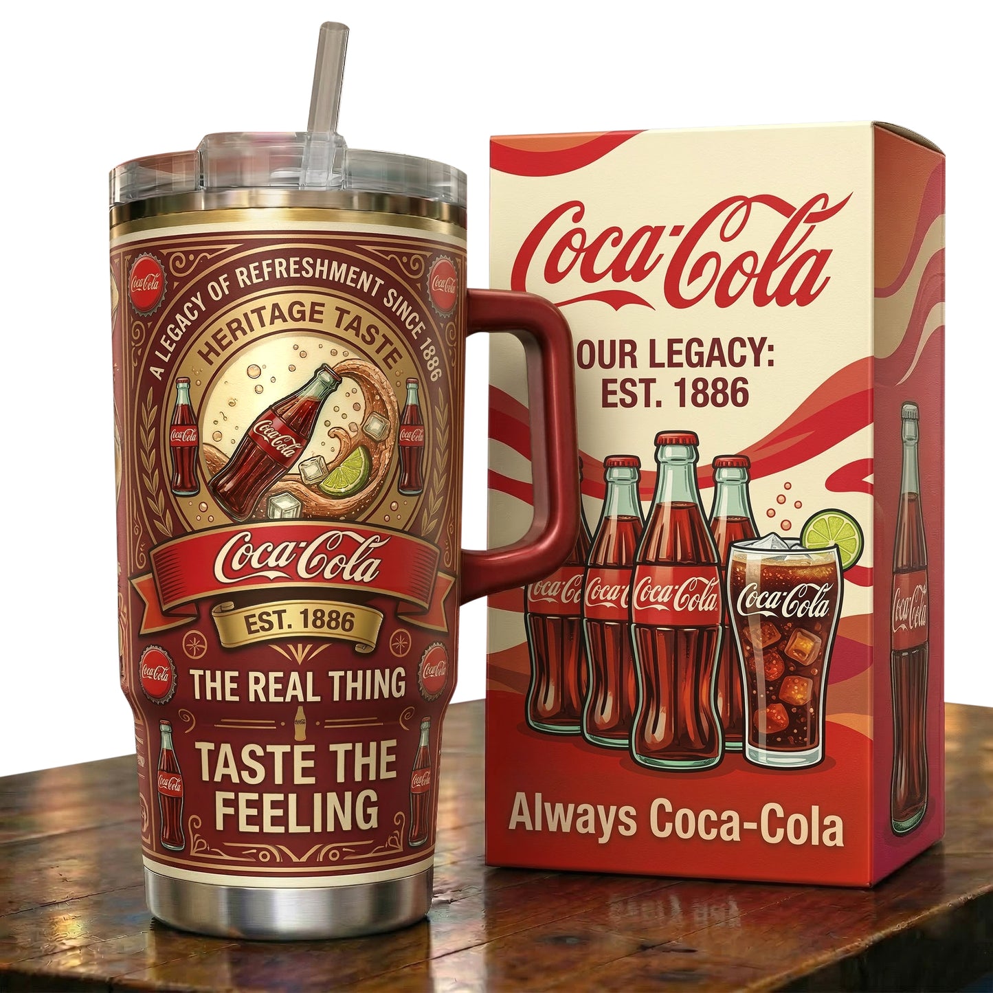 Cola EST. 1886 Insulated Tumbler 30oz V5 , Cola Tumbler 40oz