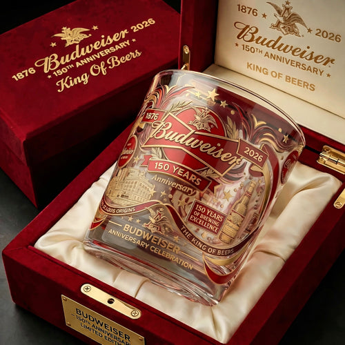 Budweiser 150th Anniversary Glass , Budweiser Glass