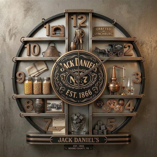 Jack Dani EST. 1866 Home Decorative 3D Visual Effect Acrylic Wall Clock