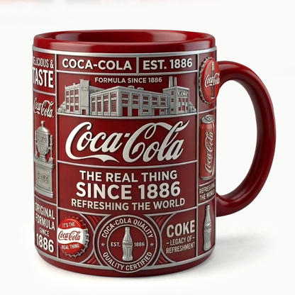 Cola EST. 1886 Accent Mug , Cream Mug Gifts , Holiday Gifts