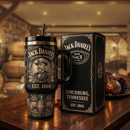 Jack Dani EST. 1866 Insulated Tumbler 30oz V9 , Jack Dani Tumbler 40oz