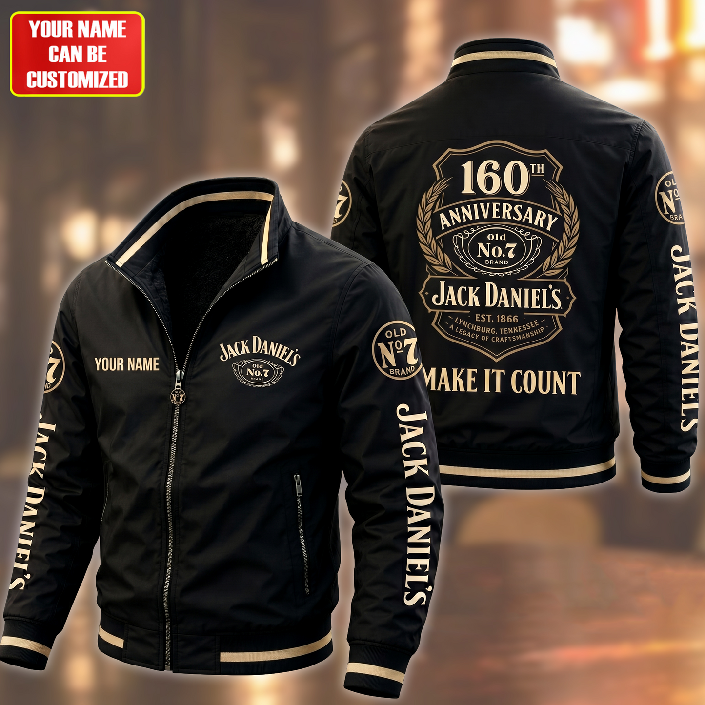 Personalized Jack Dani 160th Anniversary Windbreaker Casual Jacket