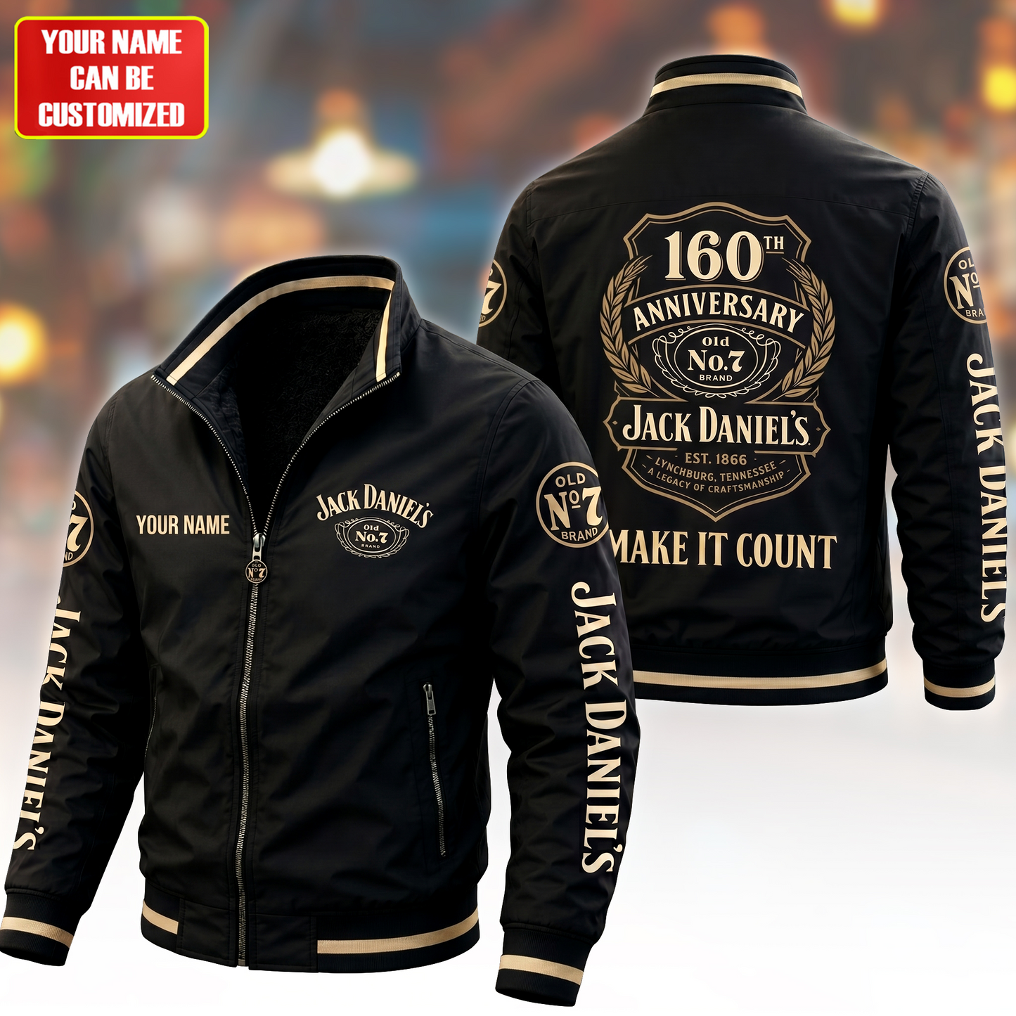 Personalized Jack Dani 160th Anniversary Windbreaker Casual Jacket