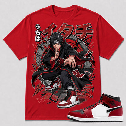 ITACHI AKATSUKI Shirt To Match AJ 1 MID , AJ 1 Matching Shirt