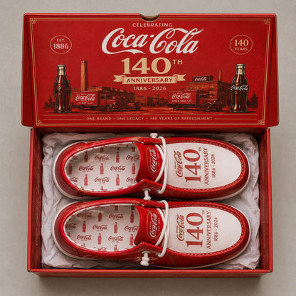 Cola 140th Anniversary Dude Shoes - Vintage Cola Design